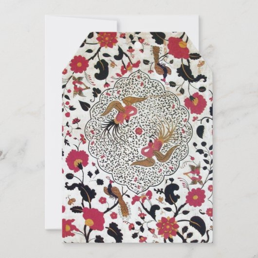 オリエンタル葉フラワーズ，ピーコック，蝶 案内状 (正面)