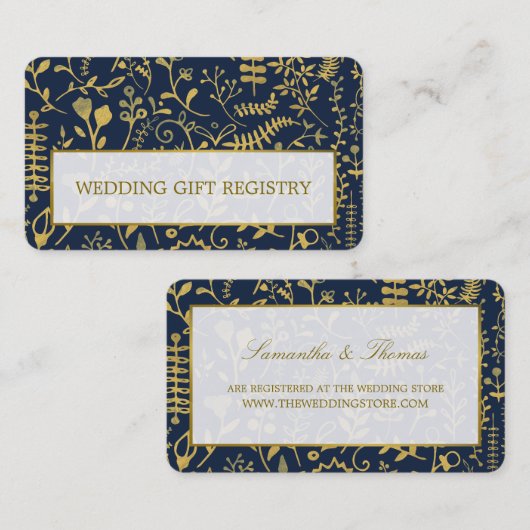 オリエンタル金ゴールドボホギフト登録証 予約カード (正面/裏面)