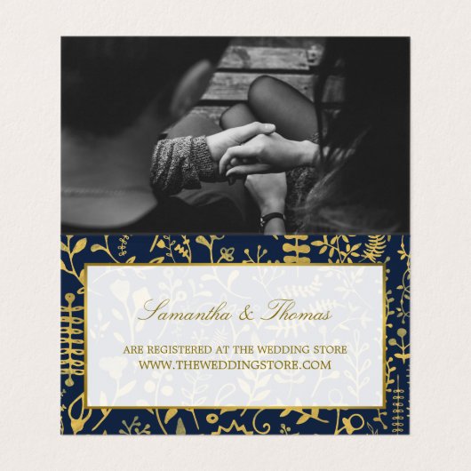 オリエンタル金ゴールドボホフォトギフト登録証 名刺 (内部フラット)