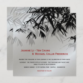 オリエンタル離れサブブラックシルバーアジア結婚ズ 招待状