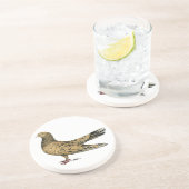 オリエンタル飛んでいるローラーピジョンアーモンド コースター (側面)