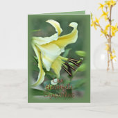 オリエンタル3538 Lily for any大事な行事 カード (黄色い花)