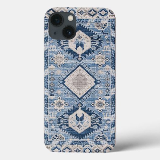 オリエンタル アンティーク ブルー キリム ラグ Case-Mate iPhoneケース (裏面)