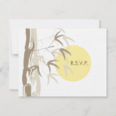 オリエンタル イエロー サンライズ バンブー 禅 RSVP カード (裏面)