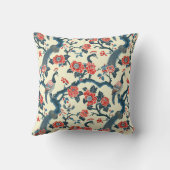 オリエンタル・インスパイアフローラ・ピーフクロウ鳥 クッション (裏面)