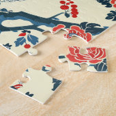 オリエンタル・インスパイアフローラ・ピーフクロウ鳥 ジグソーパズル (側面)