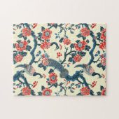 オリエンタル・インスパイアフローラ・ピーフクロウ鳥 ジグソーパズル (横)