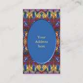 オリエンタル・ウォーター・カラー・パターンI +あなたのテキスト 名刺 (裏面)