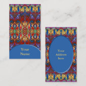 オリエンタル・ウォーター・カラー・パターンI +あなたのテキスト 名刺 (正面/裏面)