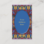 オリエンタル・ウォーター・カラー・パターンI +あなたのテキスト 名刺 (裏面)