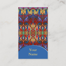 オリエンタル・ウォーター・カラー・パターンI +あなたのテキスト 名刺