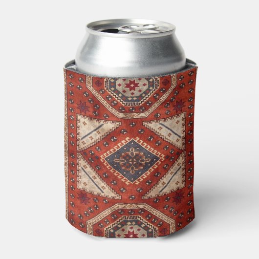 オリエンタル トルコ ペルシャ絨毯 赤 缶クーラー (缶正面)