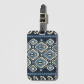 オリエンタル トルコ ペルシャ カーペット ブルー ラゲッジタグ (正面縦)