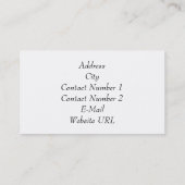 オリエンタル・ブロッサム・ビジネス・カード 名刺 (裏面)