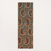 オリエンタル、ペルシャ カーペット ペイズリー モノグラム ヨガマット (裏面)