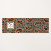 オリエンタル、ペルシャ カーペット ペイズリー モノグラム ヨガマット (正面(横))