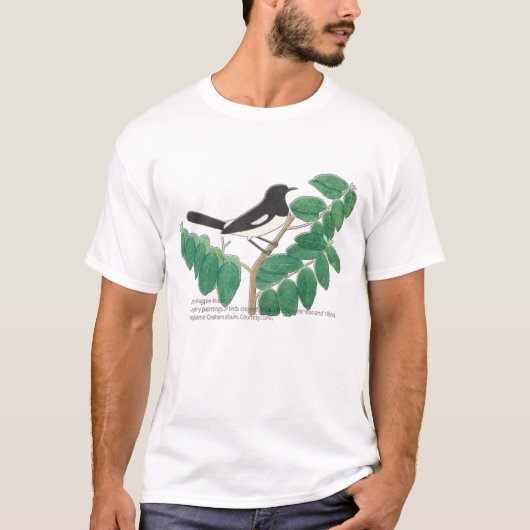 オリエンタル・マグピー・ロビン Tシャツ (正面)