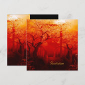 オリエンタル レッド ゴールド ブリッジ 招待状 (正面/裏面)