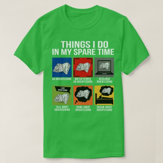 オリエンテーリングThings Spare Time Go Orienting Res Tシャツ (デザイン正面)