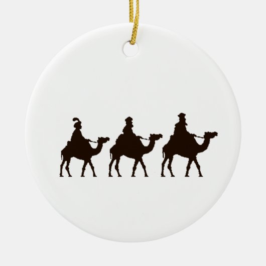 オリエントの3人の王はクリスマススケッチ セラミックオーナメント (正面)