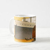 オリエントへのヴィンテージクルーズ船とジャンクボート コーヒーマグカップ (正面左)