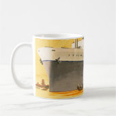 オリエントへのヴィンテージクルーズ船とジャンクボート コーヒーマグカップ (左)