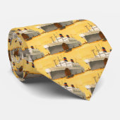 オリエントへのヴィンテージクルーズ船とジャンクボート ネクタイ (ロール)