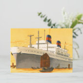 オリエントへのヴィンテージクルーズ船招待状 招待状 (スタンド正面)