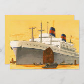 オリエントへのヴィンテージクルーズ船招待状 招待状 (正面/裏面)