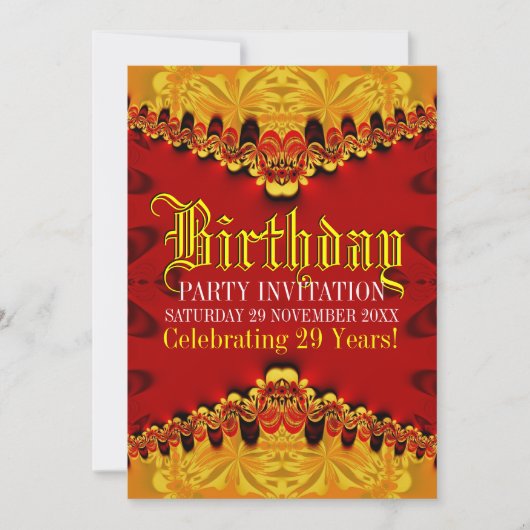 オリエントジャングルゴールデンバースデーパーティーの招待 招待状 (正面)
