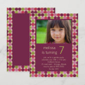 オリエントドットブルゴーニュ・バースデーパーティーの招待 インビテーションポストカード (正面/裏面)