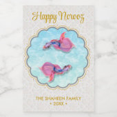 オリエントパターンハッピーノーズムバラクカラフル魚 フードラベル (シングルラベル)