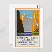オリエントラインクルーズノルウェーとバルトヴィンテージ ポストカード (正面/裏面)
