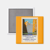 オリエントラインクルーズノルウェーとバルトヴィンテージ マグネット (正面/裏面)