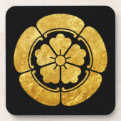 オリエンフェイクタル金ゴールド小田日本文東洋美術 コースター (正面)