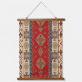 オリエン淡い色のタル金ゴールドレッドトルコキリムラグ壁 吊り下げ型タペストリー (正面)