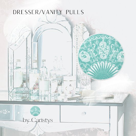 オリエン華美タルティール(緑がかった色)&ホワイト セラミックノブ