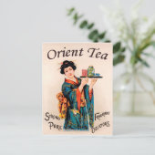 オリエ日本のントティー付き芸者ヴィンテージ ポストカード (スタンド正面)