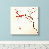 オリエ絵画ントスタイルの梅春3 キャンバスプリント (インサイチュ (ウッドフロア))