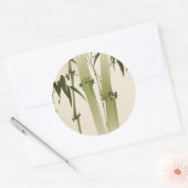 オリエ絵画ントスタイルの竹枝2 ラウンドシール (封筒)