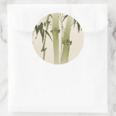 オリエ絵画ントスタイルの竹枝2 ラウンドシール (バッグ)