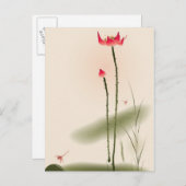 オリエ絵画ントスタイルズトールロータス ポストカード (正面/裏面)