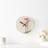 オリエ絵画ントスタイルズトールロータス ラウンド壁時計 (ホーム)