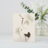 オリエ絵画ントスタイルズ赤冠クレーン ポストカード (スタンド正面)