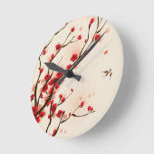 オリエ絵画ントスタイル春2 ラウンド壁時計 (傾斜)