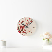 オリエ絵画ントスタイル春2 ラウンド壁時計 (ホーム)