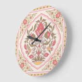 オリエ華美ント：フローラスタイリッシュデザイン。 ラージ壁時計 (傾斜)