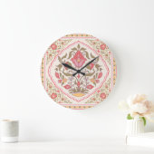 オリエ華美ント：フローラスタイリッシュデザイン。 ラージ壁時計 (ホーム)