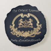 オリエ表現ントレインのロゴ～パリ/コンスタンチノープル～  ラウンドクッション (裏面)