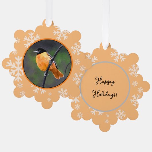 オリオル絵画ズ – Bird Artオリジナル オーナメントカード (正面/裏面)